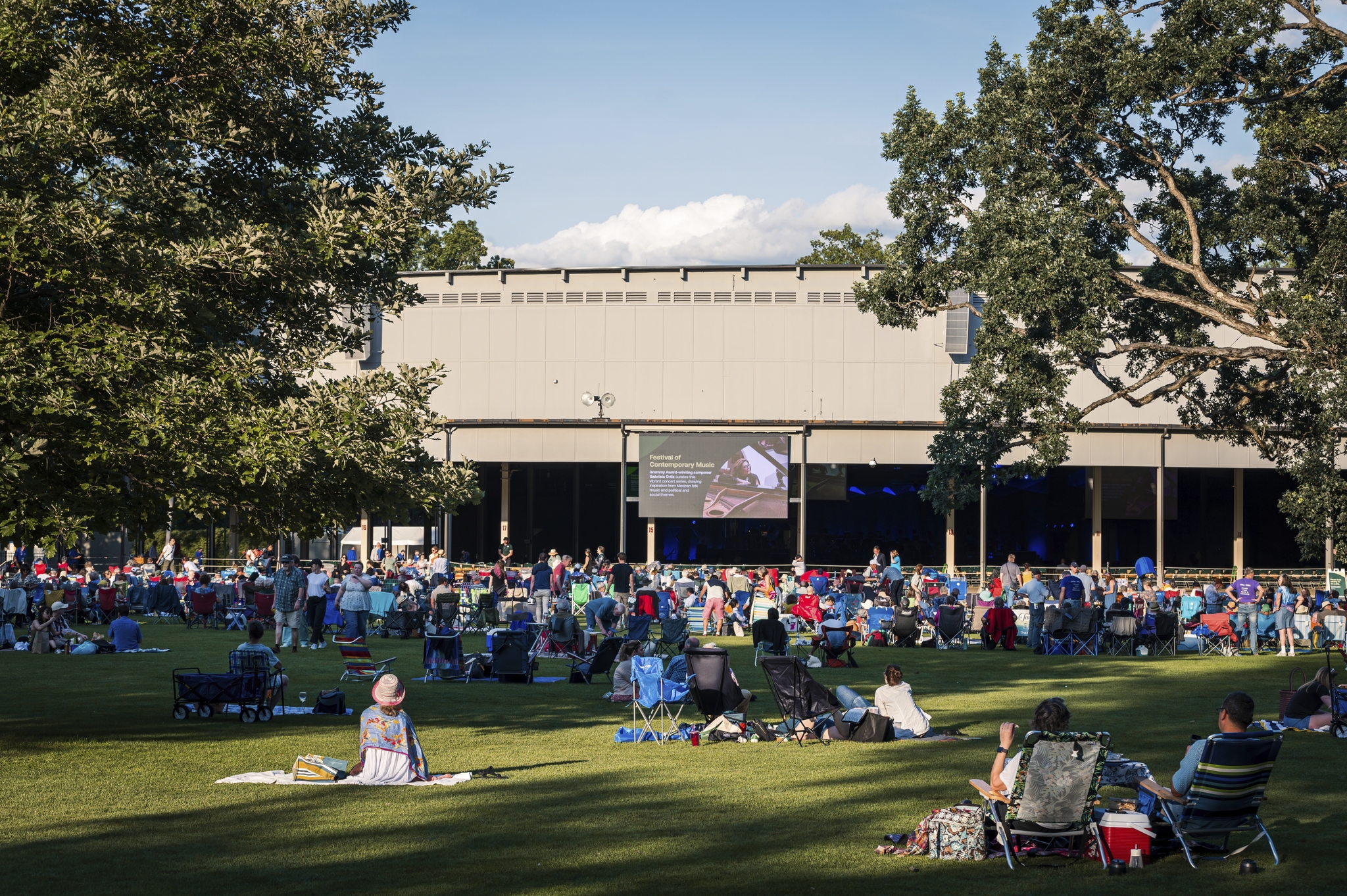 The Shed with patrons on the lawn