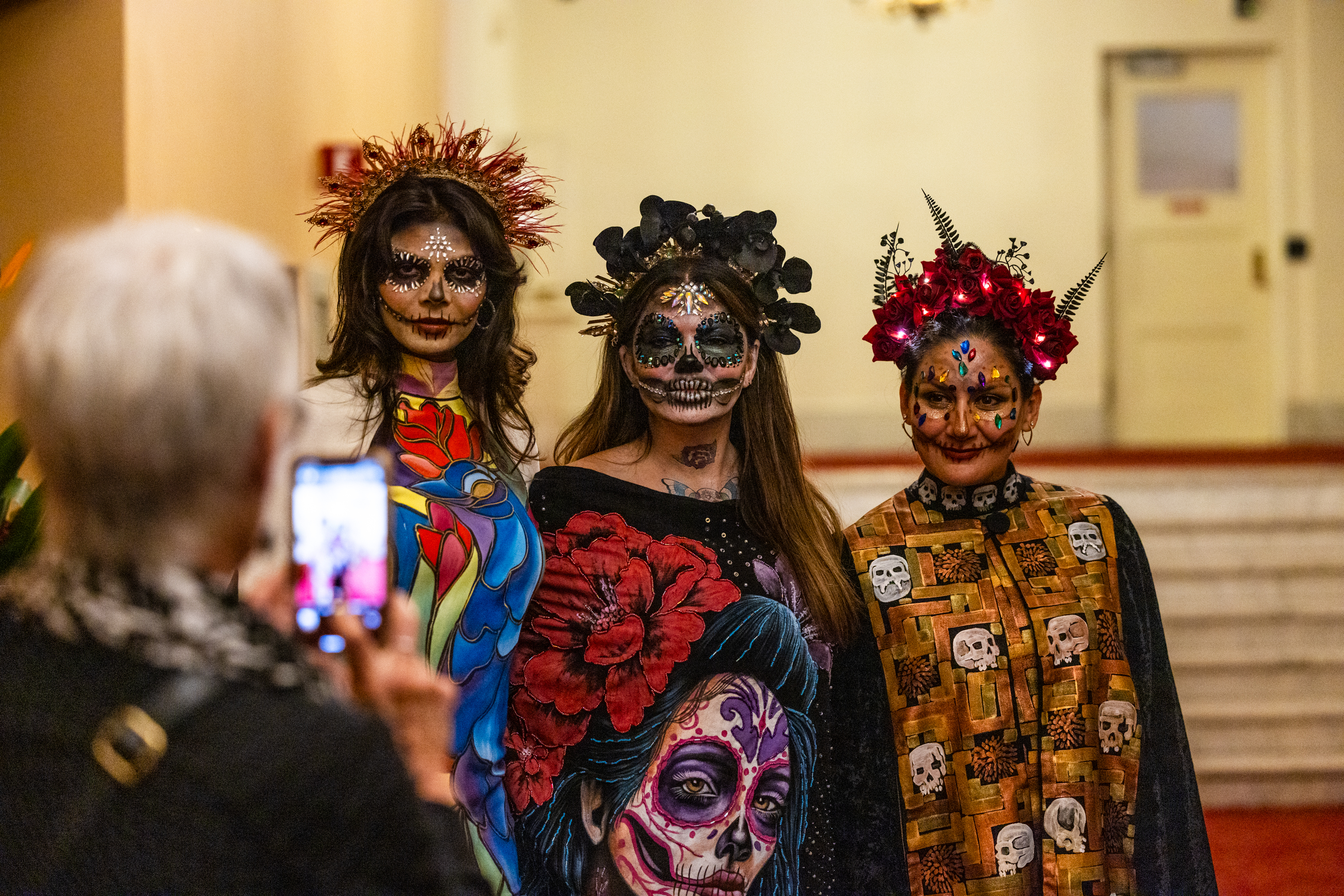 People dressed up for the 2024 Día de Muertos concert.