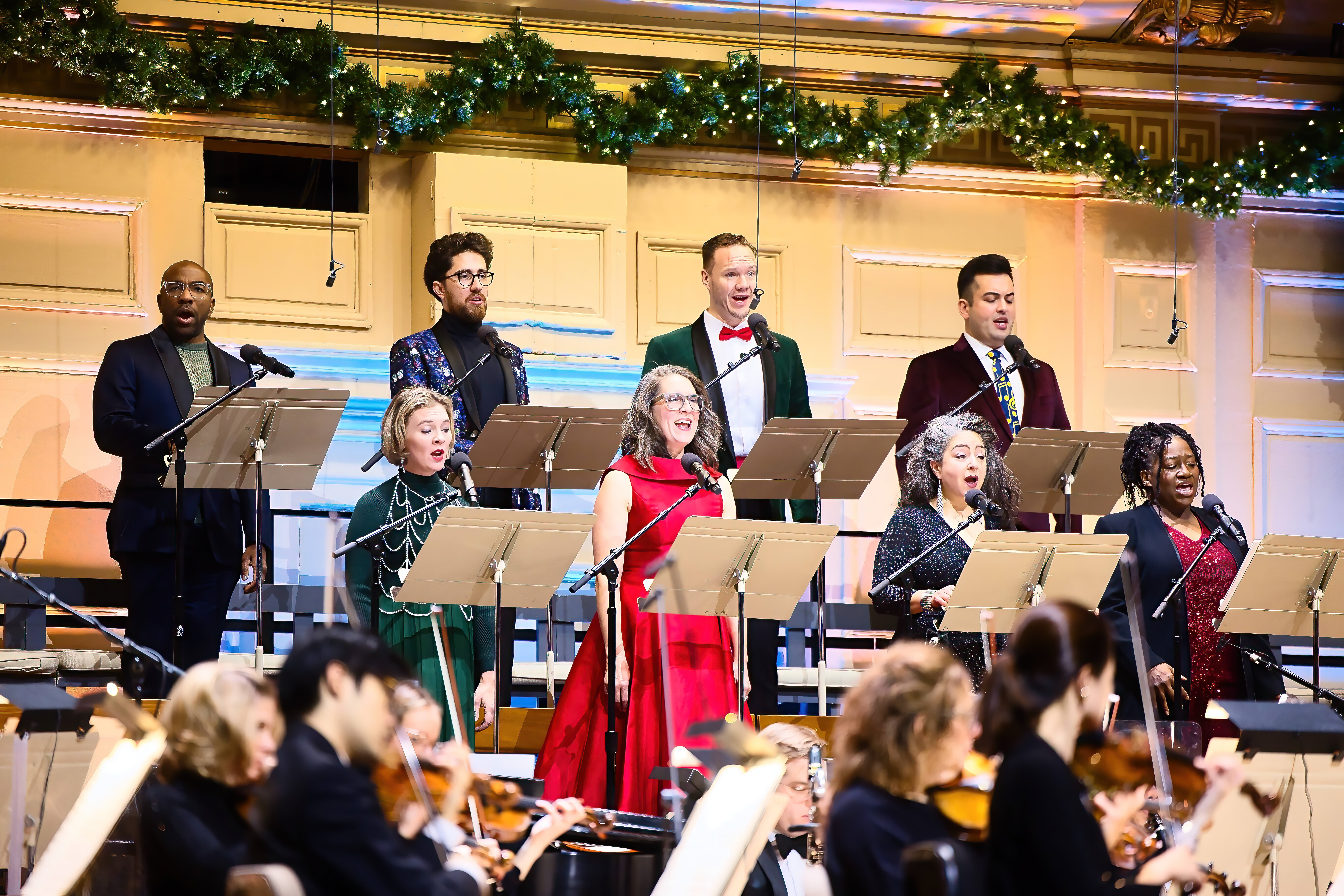 The Boston Pops Holiday Singers onstage