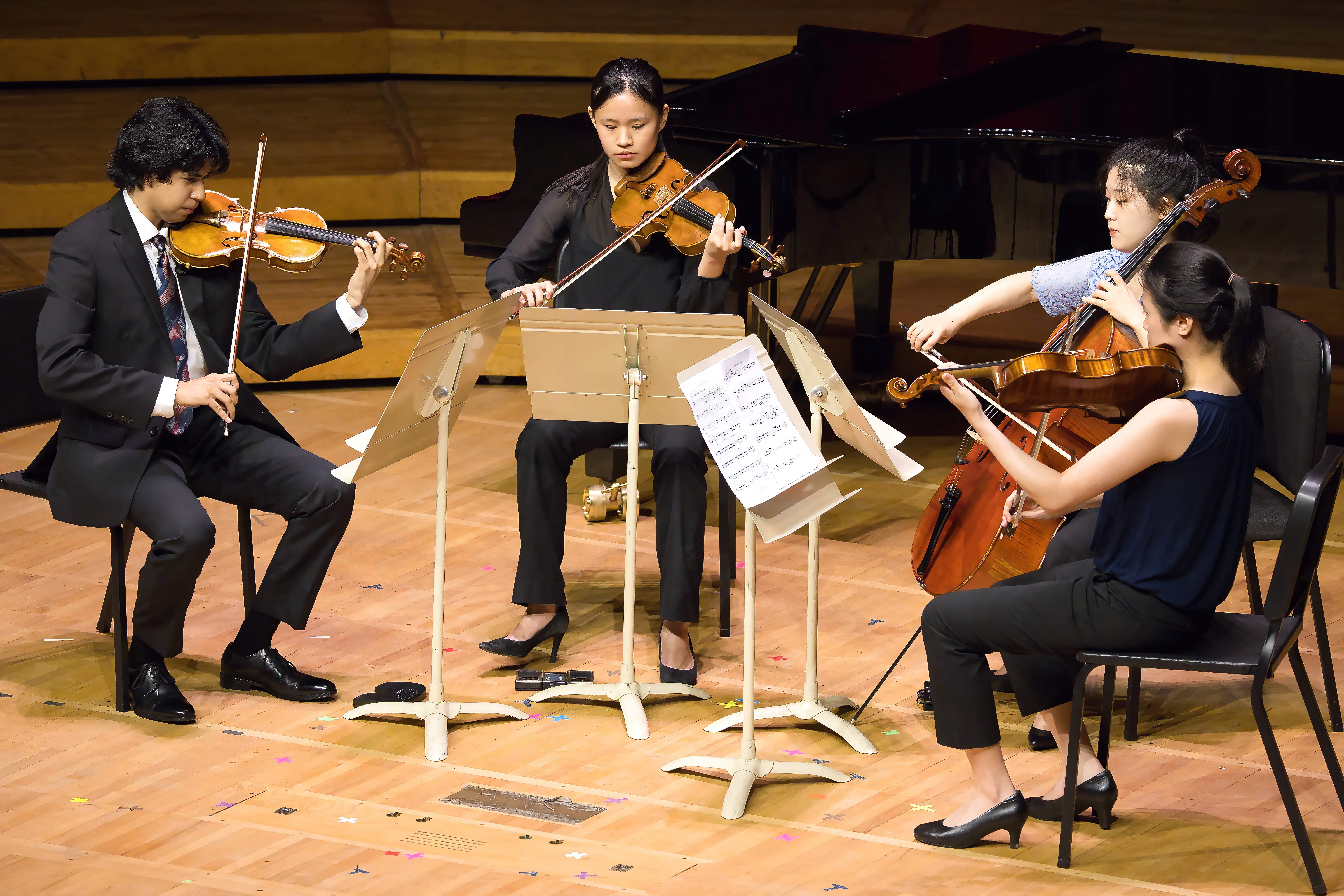 TMC Fellows performing Frank sonata for string quartet