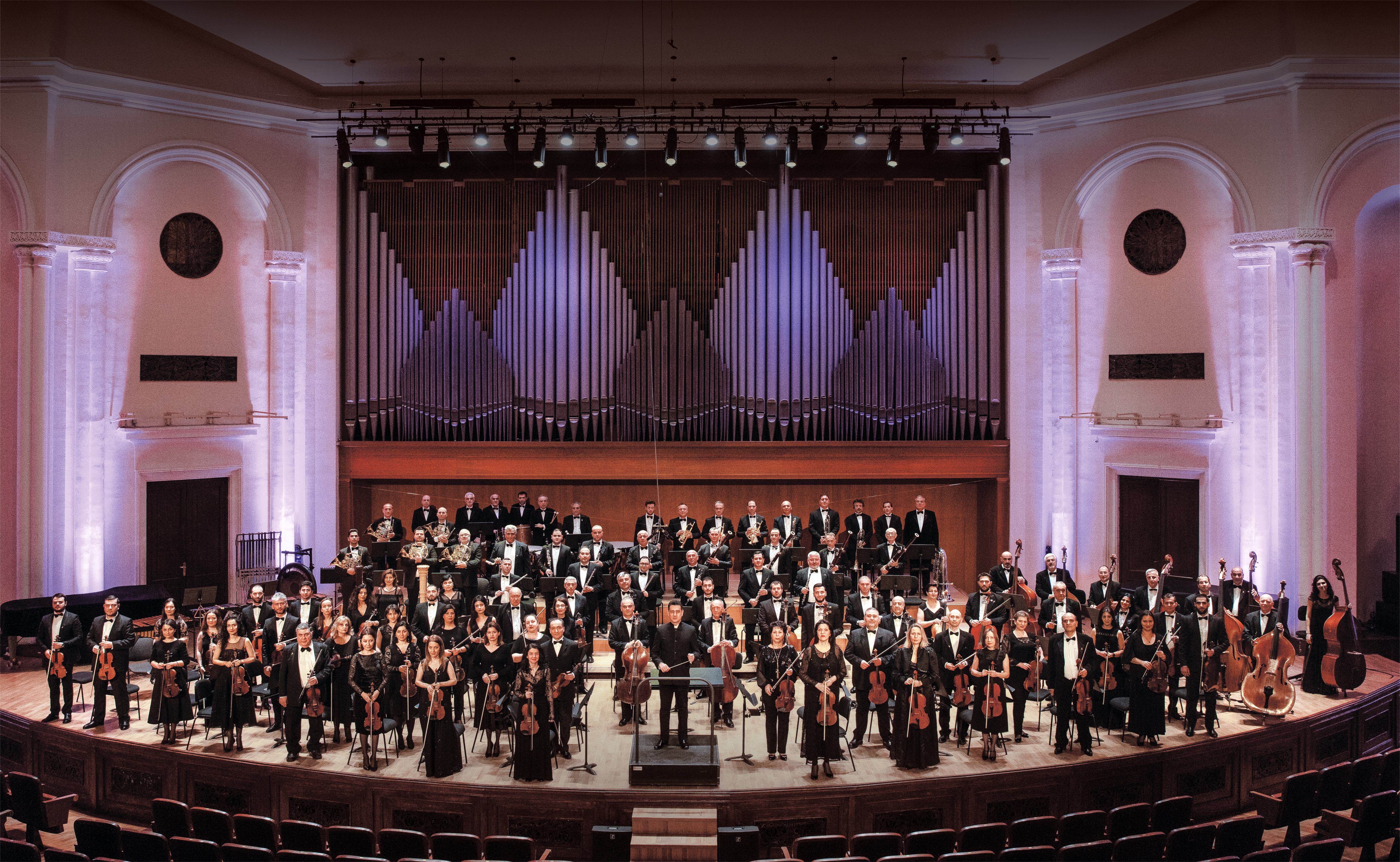 The Armenian National Philharmonic Orchestra on stage
