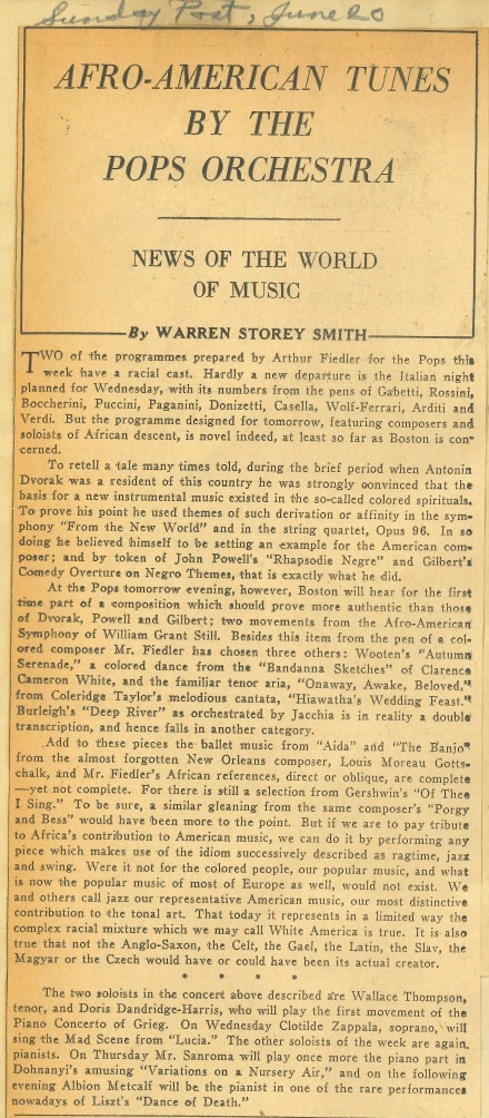 Scan of newspaper clipping from the Sunday Post