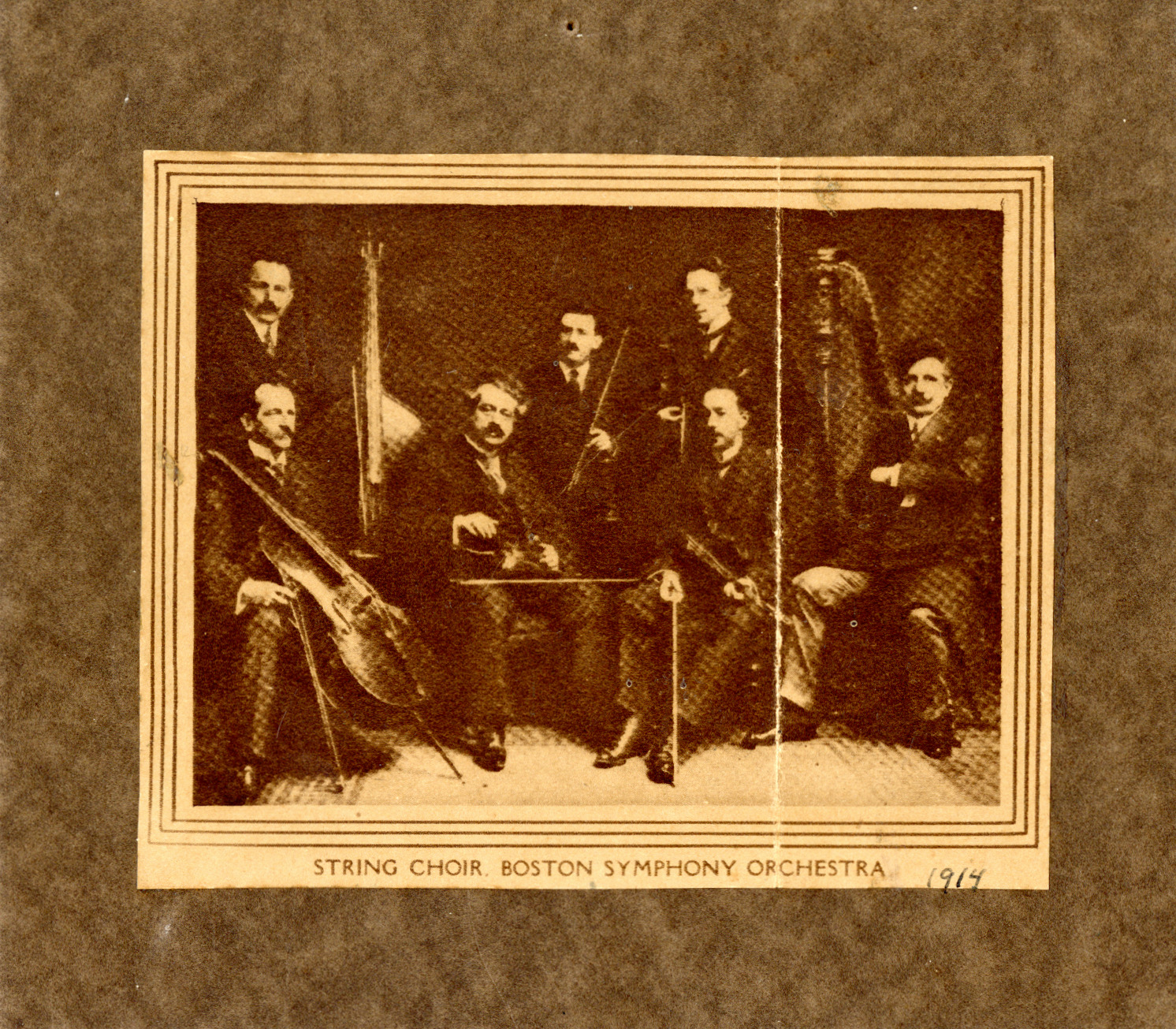 BSO string principal players, 1914