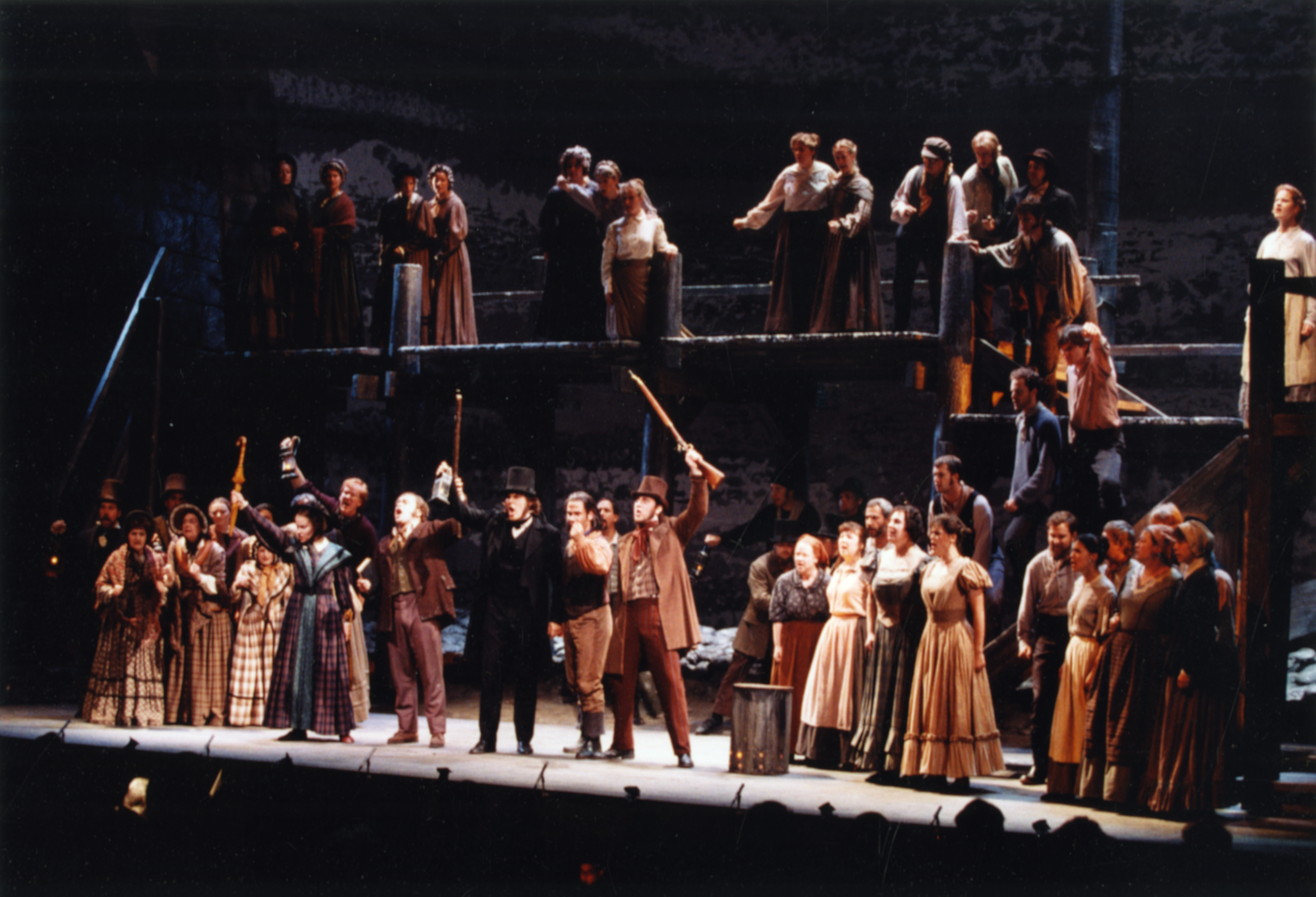A scene from Benjamin Britten’s Peter Grimes, featuring members of the Tanglewood Music Center and the Tanglewood Festival Chorus