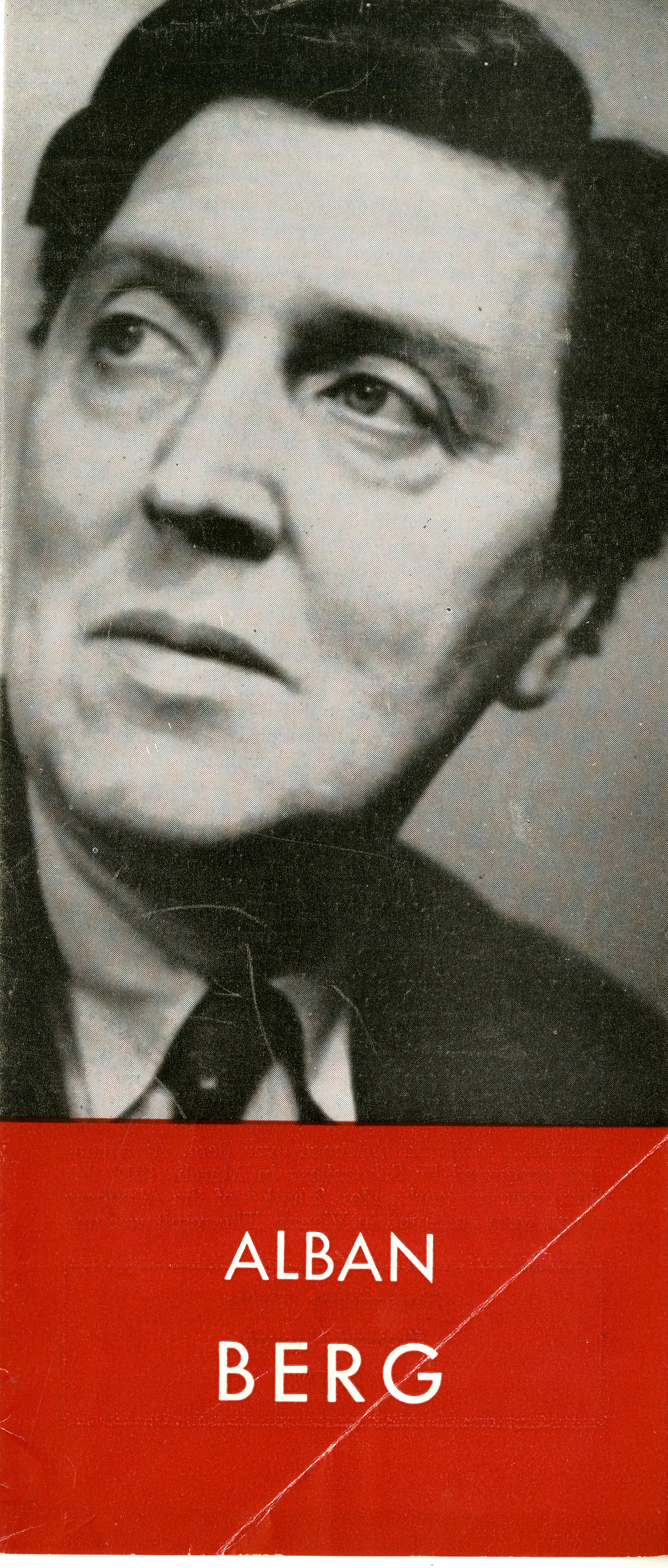 Three quarter profile of composer Alban Berg