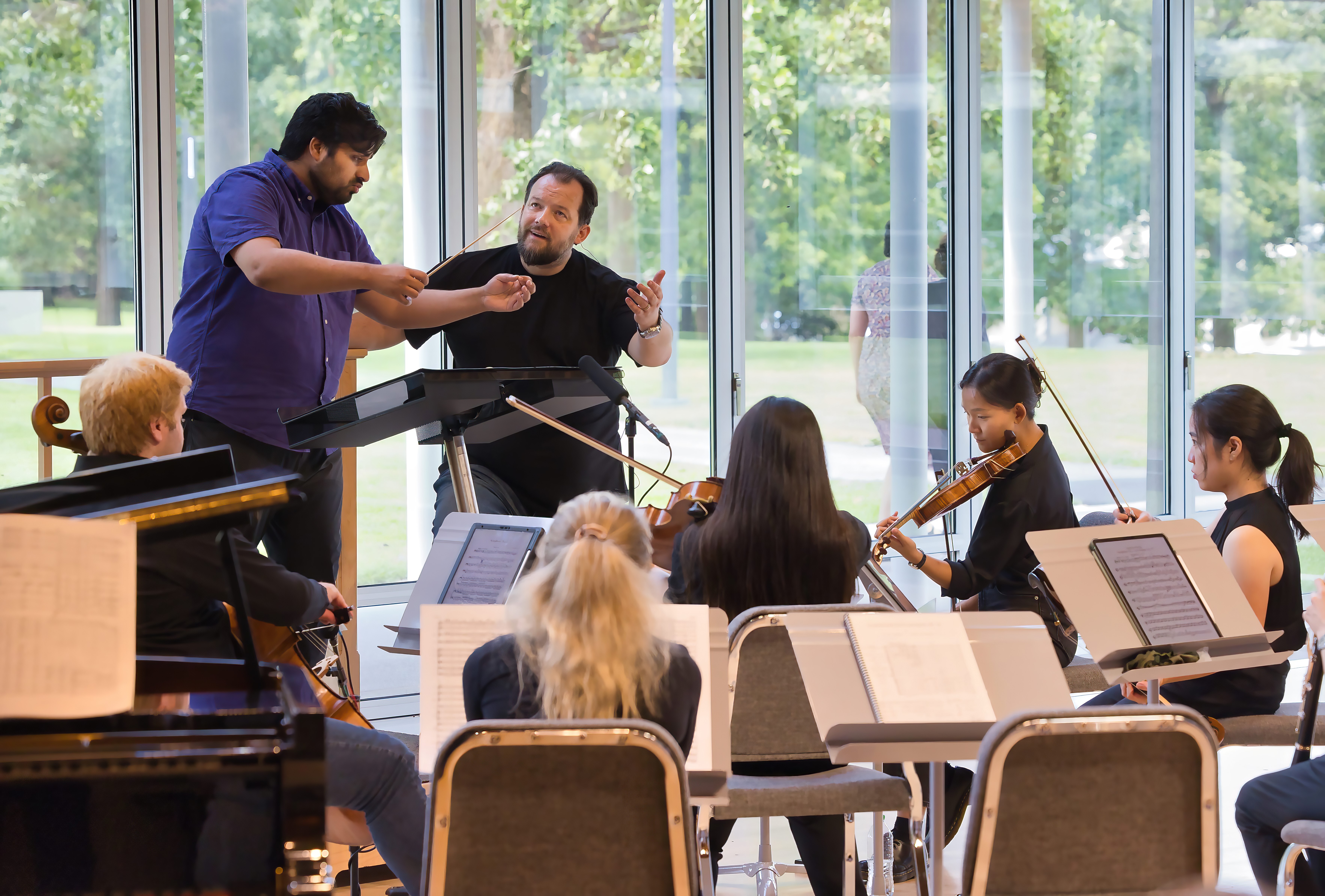Conducting Fellow Armand Birk and Andris Nelsons