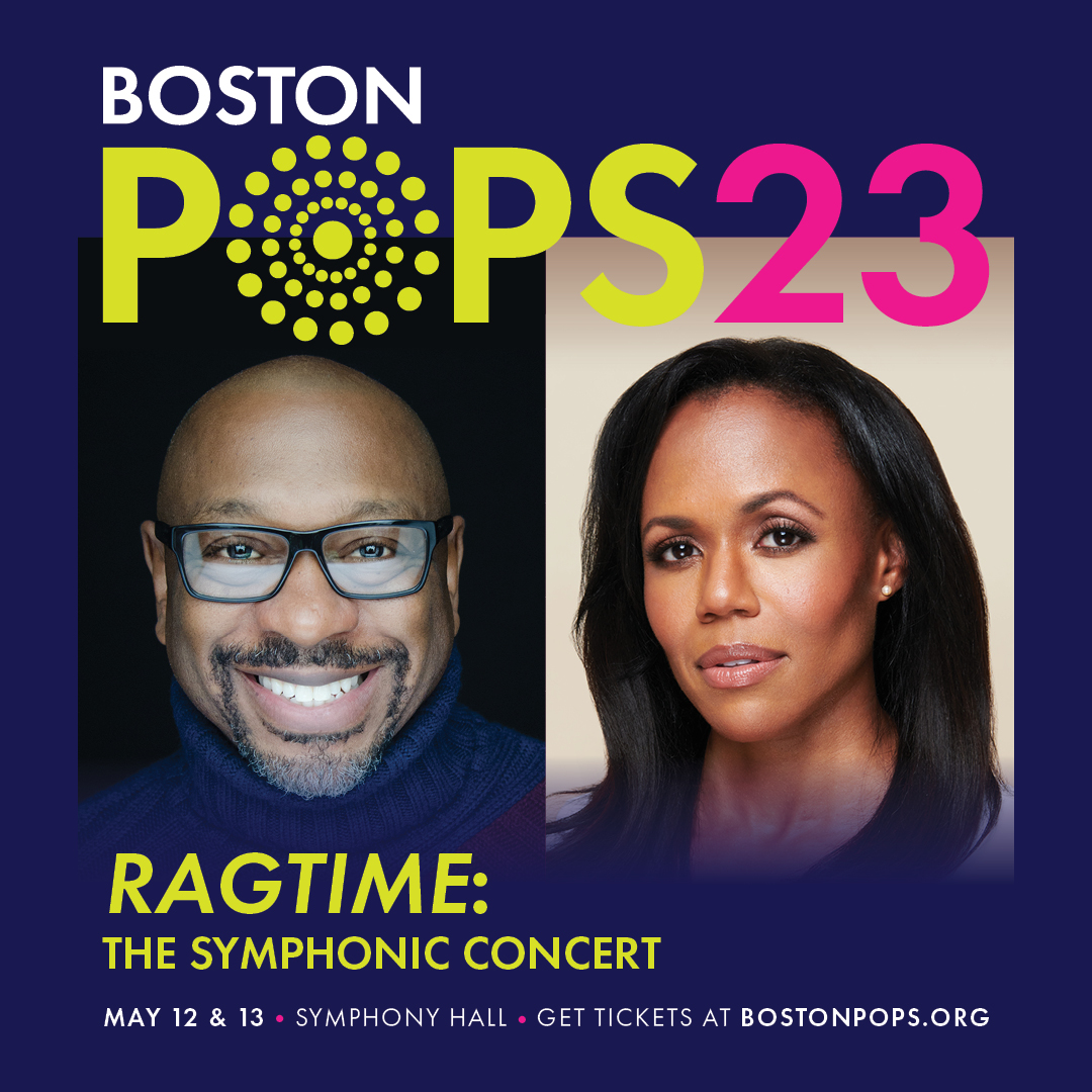 A logo for the Boston Pops 2023 concert of the Broadway musical "Ragtime"