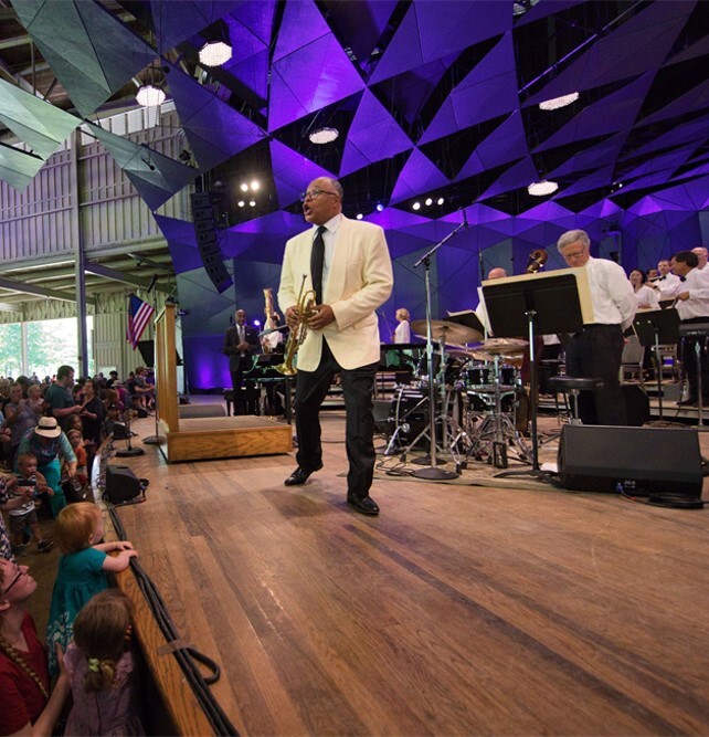Bryon Stipling on stage at Tanglewood for the Family Concert.