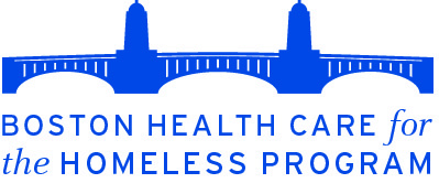 BHCHP logo, Blue Bridge with the words Boston Health Care for the Homeless Program