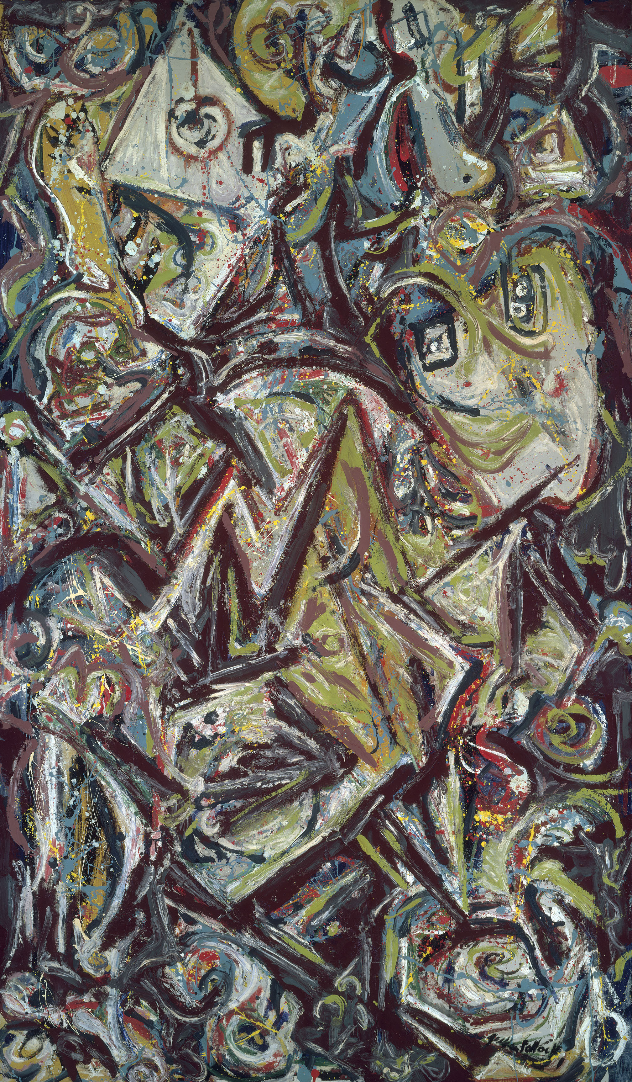 The Jackson Pollock painting "Troubled Queen"