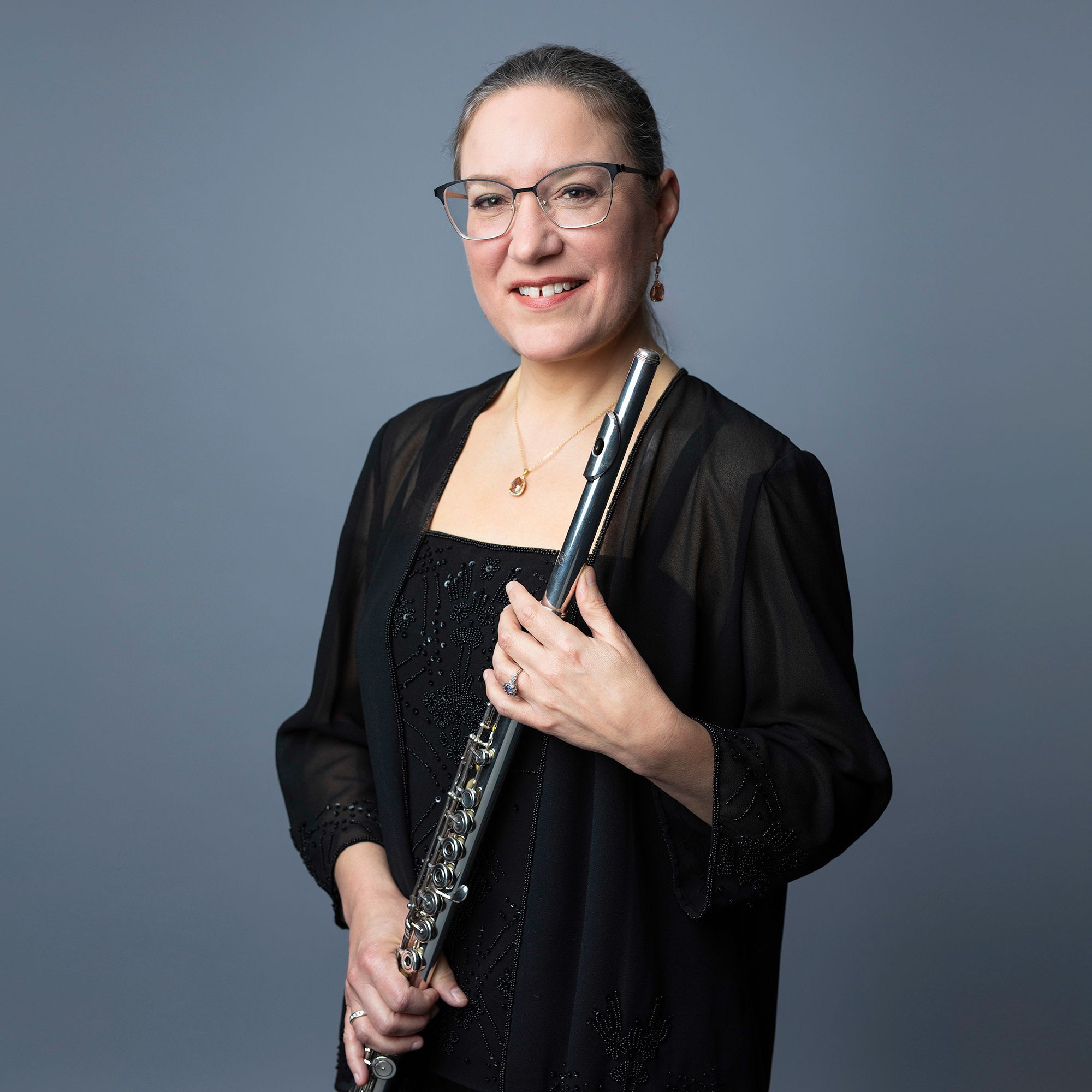 Elizabeth Klein headshot with flute