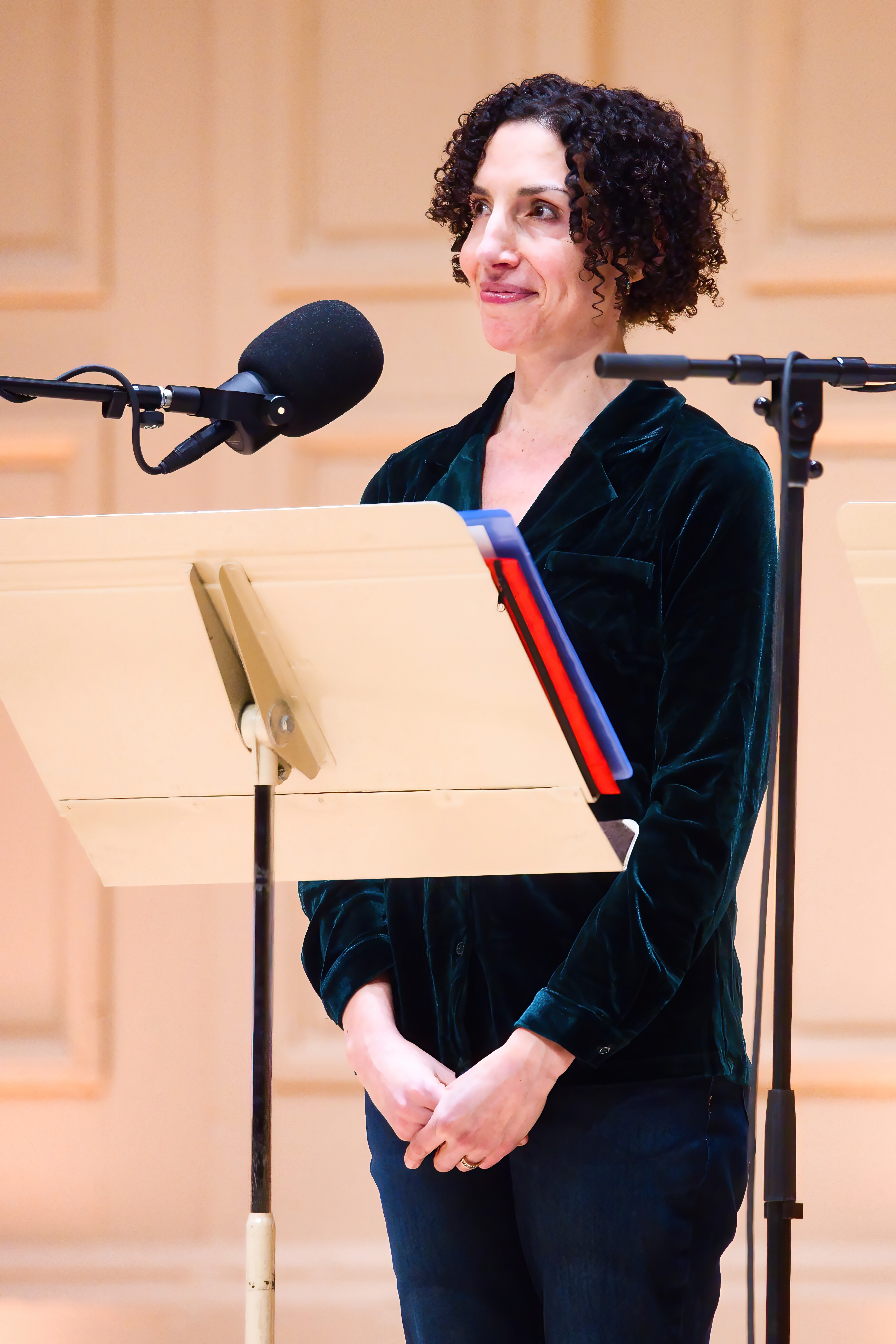 Rebecca Sheir onstage at Symphony Hall