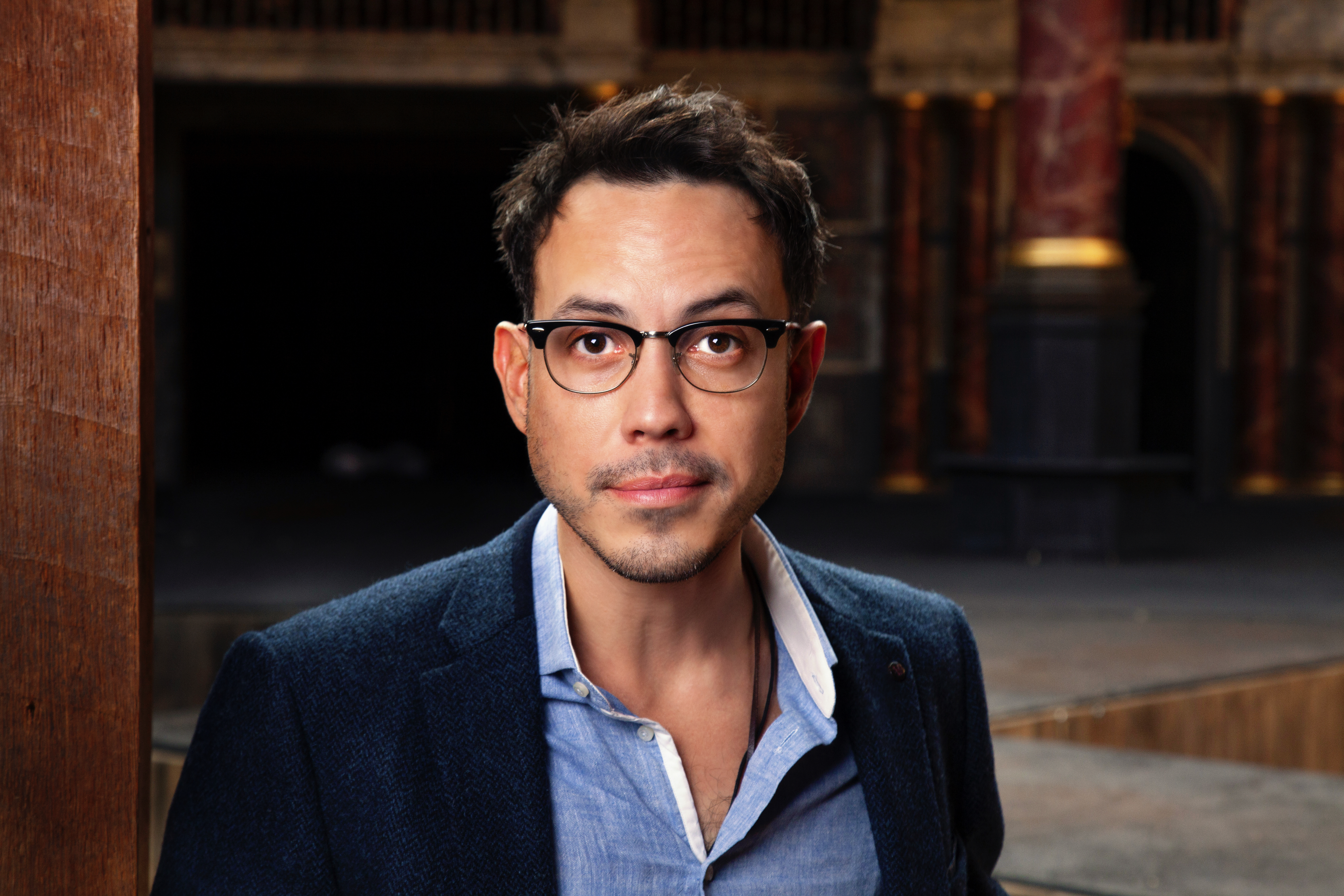 A headshot of Bill Barclay in the Globe theater