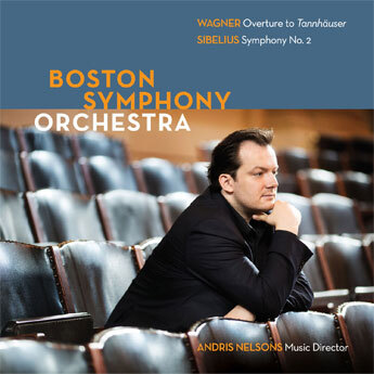 Andris Nelsons sitting outside for the cover of the Wagner and Sibelius album