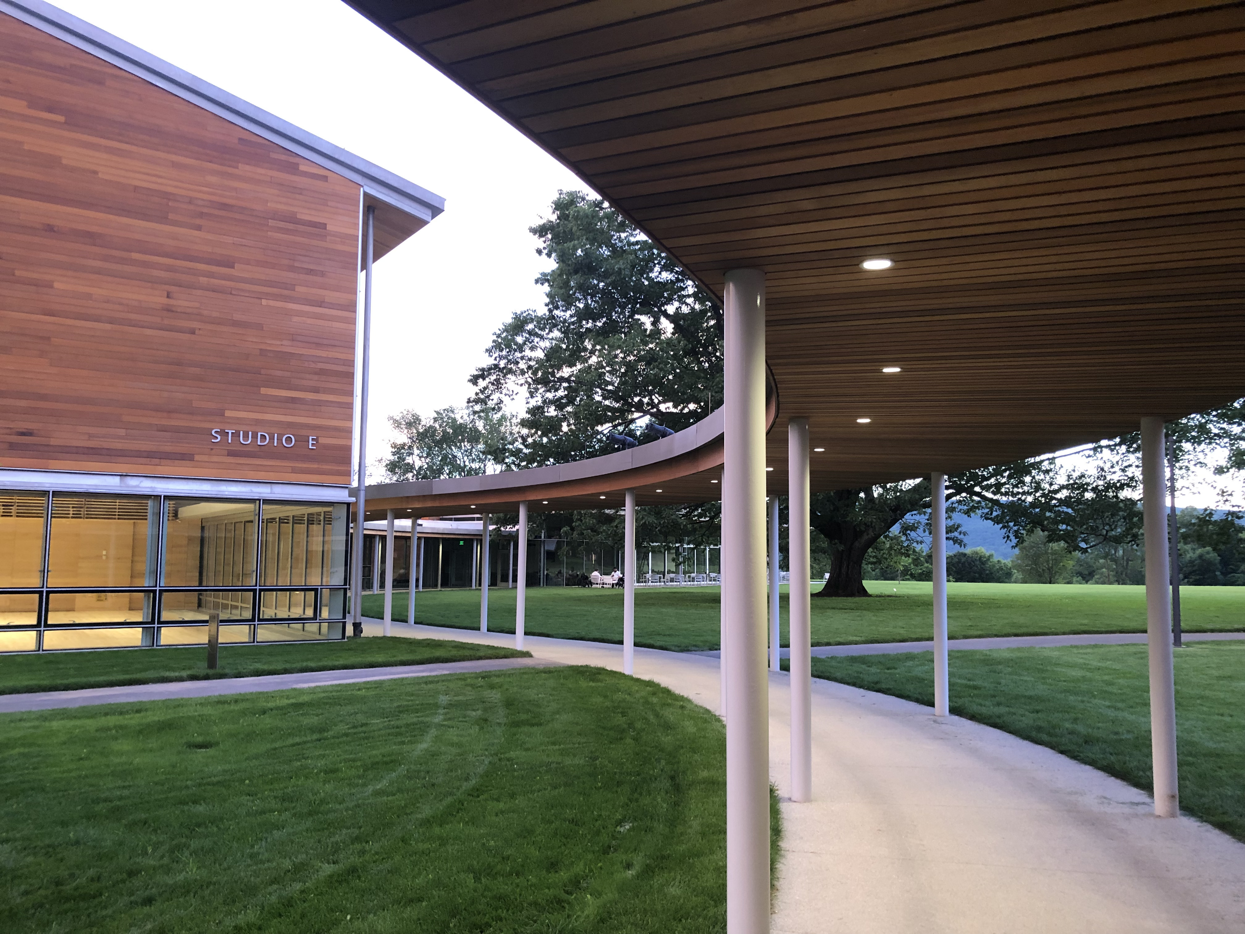 A view of Studio E from the walkway at the Linde Center for Music and Learning