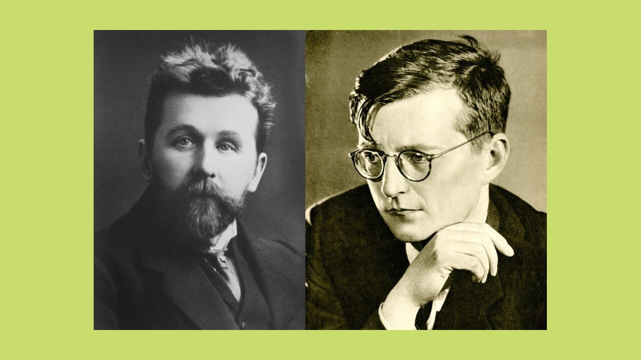 composer Aleksandr Grechaninov and composer Dmitri Shostakovich