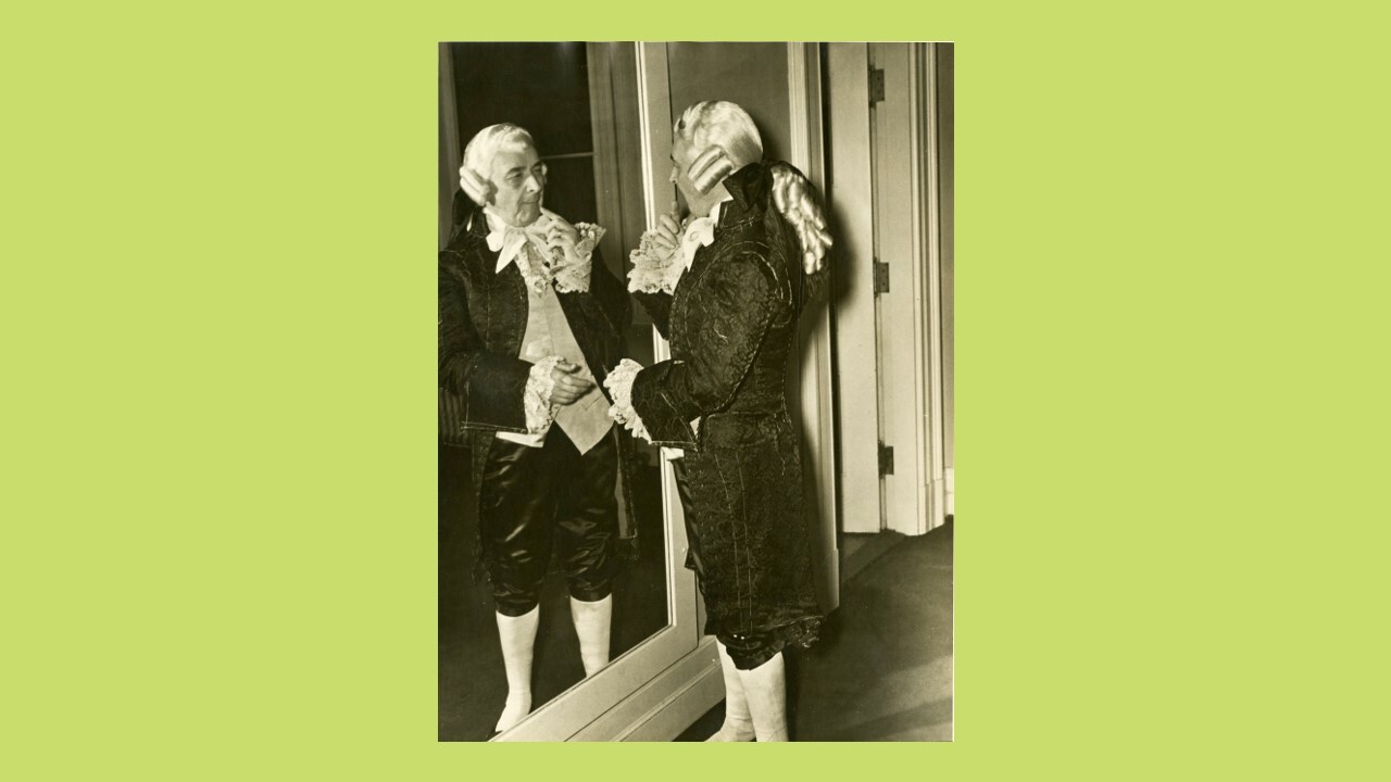 Koussevitzky Dressed as Haydn