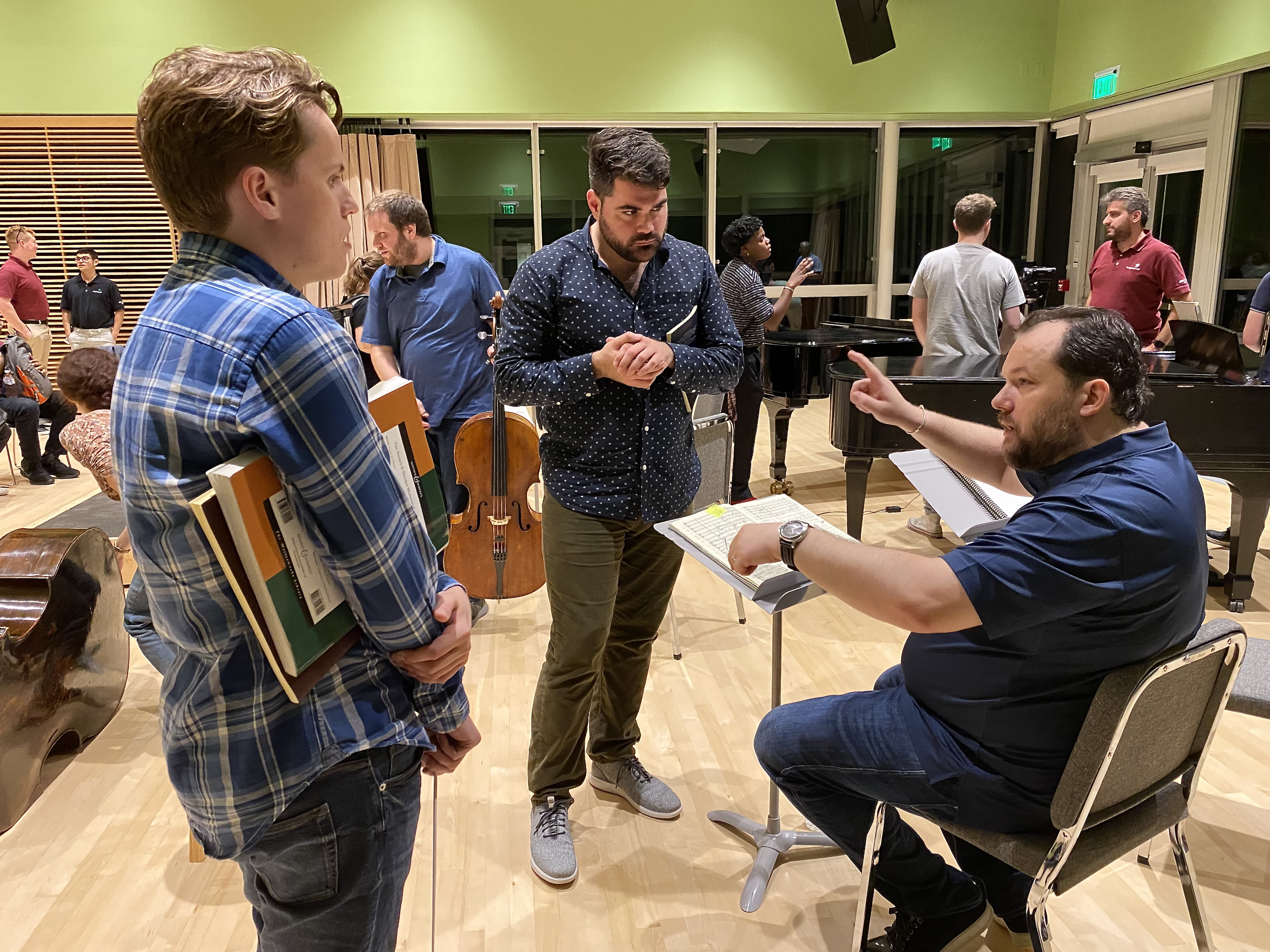 Andris Nelsons leading a conducting class at Tanglewood Music Center