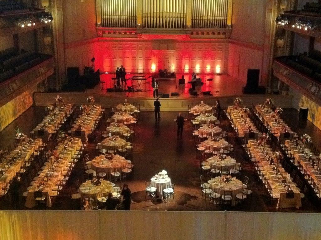 Symphony Hall auditorium set up for rental use