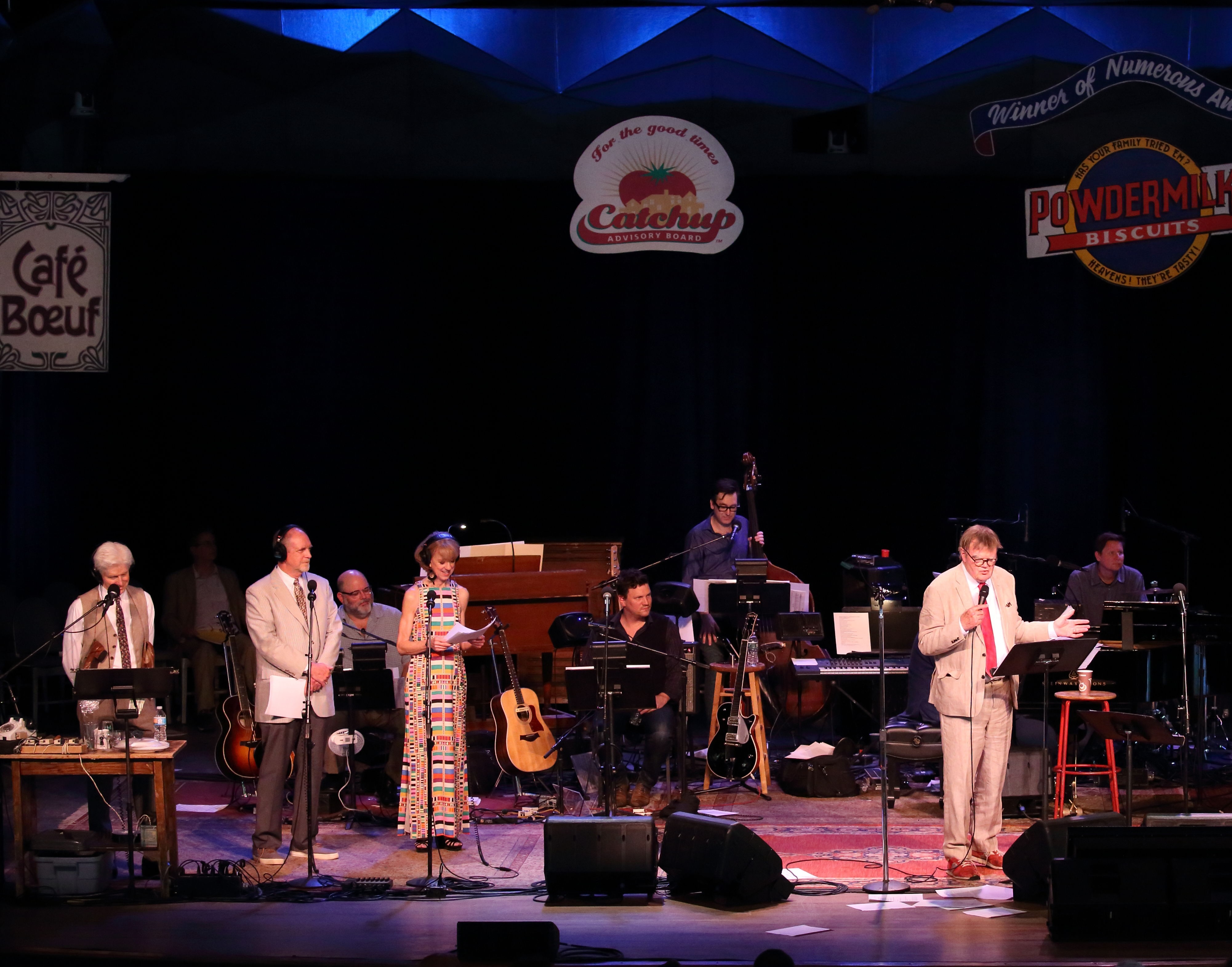 Garrison Keillor and the cast and guests of A Prairie Home Companion perform at Tanglewood